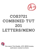 COS3721 (Notes, Exam PACK, Question PACK, Tut201 Memos)