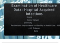 NUR 630 Week 7 Benchmark Assignment, Hospital Associated Infections Data