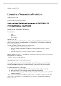 Summary Essentials of International Relations (9th ed) HOOFDSTUK 6 TOT 11, ISBN: 9780393977226  introduction to international relations (73210027FY)