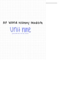 Unit 9 - AP World History: Modern