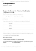 Chapter 46: Care of the Patient with a Blood or Lymphatic Disorder Cooper and Gosnell: Foundations and Adult Health Nursing, 7th Edition. 100% CORRECT ANSWERS