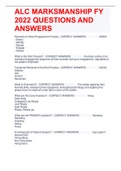 ALC MARKSMANSHIP FY 2022 QUESTIONS AND ANSWERS