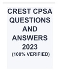 CREST CPSA QUESTIONS AND ANSWERS 2023 (100% VERIFIED)