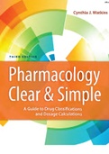 Pharmacology Clear and Simple A Guide to Drug Classifications and_Dosage_Calculations_by_Cynthia j. watkins