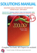 Solutions Manual For Zoology 10th Edition by Stephen Miller , John Harley 9780077837273 Chapter 1-29 Complete Guide.