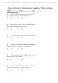 Complete Test Bank Prescotts Principles of Microbiology 2nd Edition Willey Questions & Answers with rationales (Chapter 1-34)