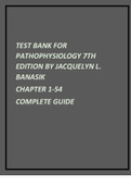 Test Bank For Pathophysiology 7th Edition by Jacquelyn L. Banasik Chapter 1-54 Complete Guide