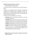 Introduction of Marketing - Question and Answers