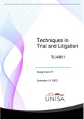 2023 Assignment 01 – Semester 1 *  TECHNIQUES IN TRIAL AND LITIGATION (TLI4801) REFERENCED