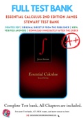 Test Bank for Essential Calculus 2nd Edition By James Stewart Chapter 1-13 Complete Guide