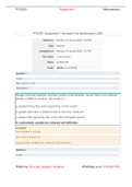 PYC3701 Assignment 1 Semester 1 2023 Memo