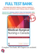 Lewis’s Medical-Surgical Nursing in Canada, 5th Edition by Jane Tyerman Test Bank