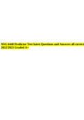 NSG 6440 Predictor Test latest Questions and Answers all correct 2023/2024 Graded A+.
