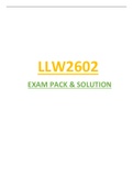 LLW2602 EXAM PACK & SOLUTION
