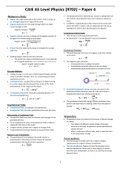 A Level Physics 9702 Paper 4 Summary 