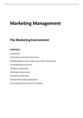 The Marketing Environment Summary Notes