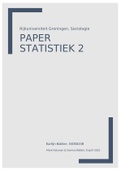 Paper statistiek 2, Sociologie RuG