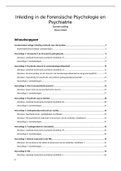 Volledige lesstof samenvatting - Inleiding Forensische Psychiatrie & Psychologie 