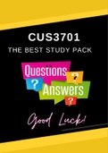 CUS3701 Latest Exam Pack and Great Notes (2023) All you need! This is the latest exam pack!