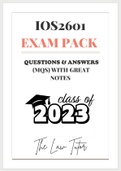 IOS2601 Exam Pack for exam period 2023 (Questions and Answers) with great revision notes