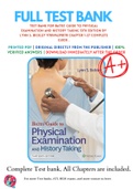 Test Bank For Bates' Guide To Physical Examination and History Taking 13th Edition By Lynn S. Bickley 9781496398178 Chapter 1-27 Complete Guide .