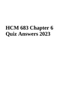 HCM 683 Chapter 6 Quiz Answers 2023