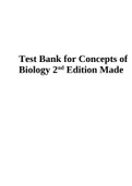 Test Bank for Concepts of Biology 2nd Edition 