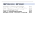 Kostprijsberekening & Budgettering (YX0620) - (extra) oefeningen en oplossingen  (voorbereiding examen) 