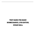 Test Bank for Basic Biomechanics, 9th Edition, Susan Hall