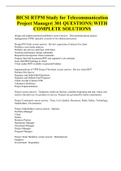 BICSI RTPM Study for Telecommunication Project Manager| 301 QUESTIONS| WITH COMPLETE SOLUTIONS