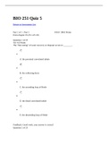 BIO 251 Quiz 5 - Questions and Answers