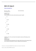 BIO 251 Quiz 8 - Questions and Answers