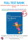 Test Bank for Hartman's Nursing Assistant Care: The Basics, 5th Edition by Hartman Publishing Inc, Jetta Fuzy