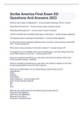 Scribe America Final Exam ED Questions And Answers 2023