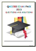 QMI1500 EXAM GUIDELINE WITH QUESTIONS AND SOLUTIONS 2023