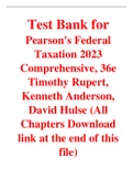 Pearson's Federal Taxation 2023 Comprehensive, 36e Timothy Rupert, Kenneth Anderson, David Hulse (Solution Manual with Test Bank)