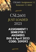  CSL2601 (Constitutional Law) Assignment 1 solutions | Semester 1 | 2023 | # 209592 (Guaranteed Pass)