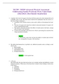 NR 509 / NR509 Advanced Physical Assessment Childrearing Family Practicum Week 3 Quiz Bank (2022-2023) | Best Rated| Chamberlain