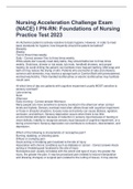 Nursing Acceleration Challenge Exam (NACE) I PN-RN: Foundations of Nursing Practice Test 2023