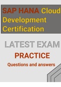 SAP HANA Cloud Development Certification Exam Questions and answers