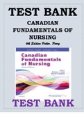 TEST BANK CANADIAN FUNDAMENTALS OF NURSING 6TH EDITION BY PATRICIA A. POTTER, ANNE GRIFFIN PERRY