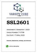 SSL2601 Assignment 2 Semester 1 2023  (710738)