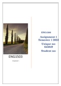 ENG1503  ASSIGNMENT  1 SEMESTER  1 2023 