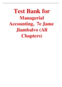 Managerial Accounting, 7e James Jiambalvo (Solution Manual with Test Bank)