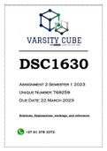 DSC1630 Assignment 2 Semester 1 2023 (769259)