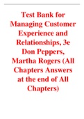 Managing Customer Experience and Relationships, 3e Don Peppers, Martha Rogers (Test Bank)