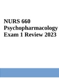 NURS 660 Psychopharmacology Exam 1 Review 2023
