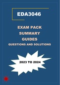 EDA3046 LATEST EXAM PACK 2023TO 2024