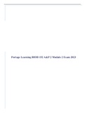 Portage Learning BIOD 152 A&P 2 Module 2 Exam 2022