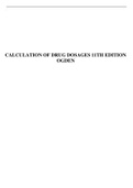 Calculation of Drug Dosages 11th Edition Ogden